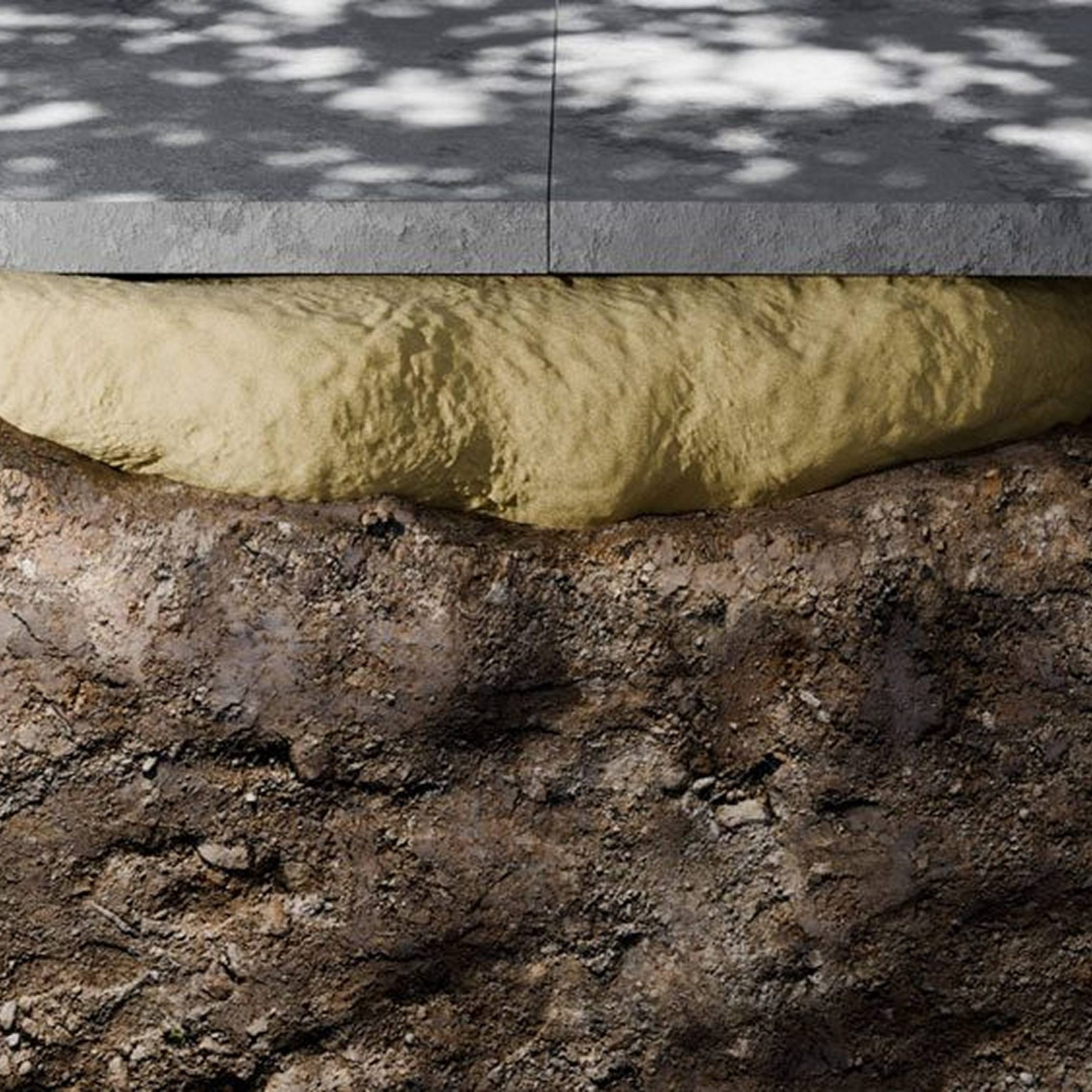foam under concrete