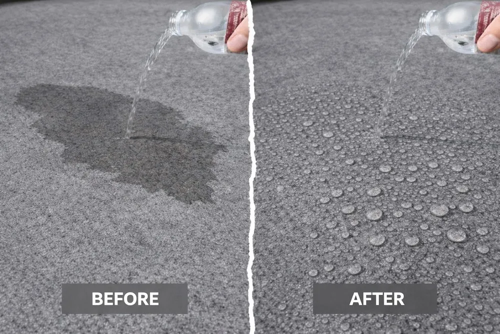 Concrete sealant before after