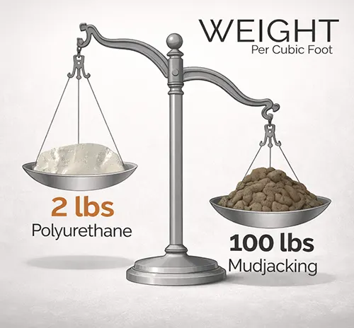 Poly Leveling vs Mudjacking weight