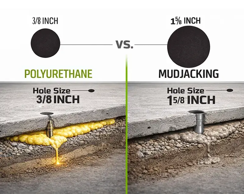 Poly Leveling vs Mudjacking